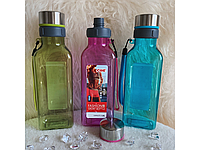 Спортивная пластиковая бутылка для воды 1000 мл разные цвета