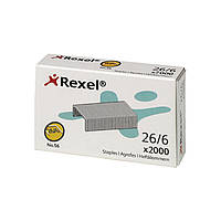 Скобы канцелярские для степлера Rexel Standart 26/6 2000шт