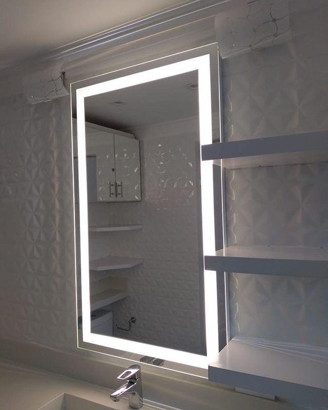 Дзеркало з LED-підсвіткою 80х60 настінне з LED-підсвіткою для ванної кімнати