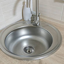 Кругла кухонна мийка Platinum 450 Satin 0,6 мм