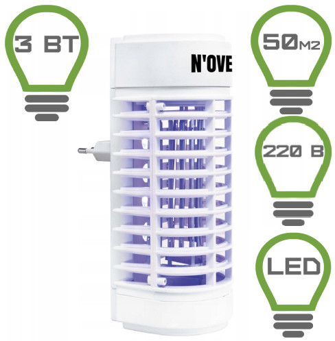Пастка для комах - нічник | в розетку 220В | IKN903 LED N`oveen