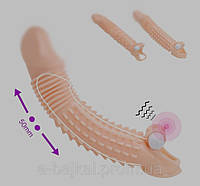 Насадка на член с вибро пулей, удлиняющая насадка, многоразовый презерватив