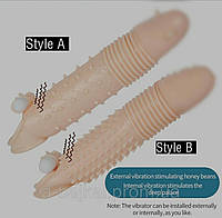 Насадка на член с вибро пулей, удлиняющая насадка, многоразовый презерватив