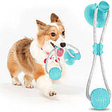 Іграшка для собак Woof Glider канат на присоску з м'ячиком, фото 3