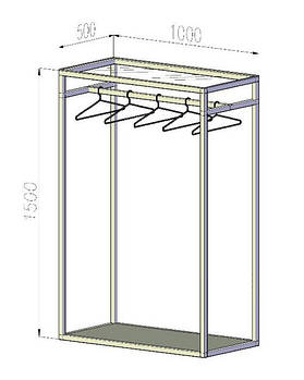 Стійка для одягу з перекладиною
