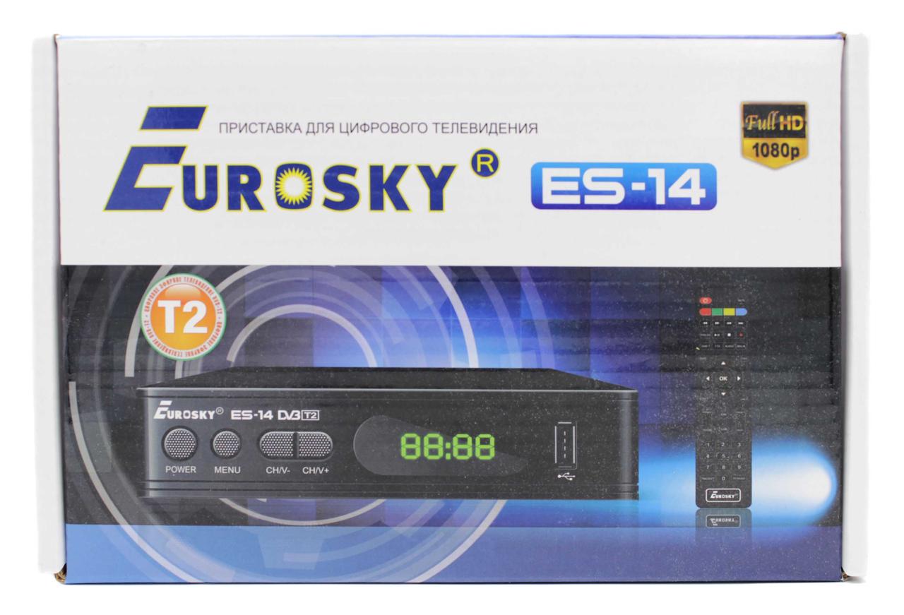 ТВ-приймач тюнер Eurosky ES-14 / DVB-T 2 (Гарантія 1 рік)