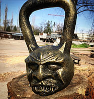 Гиря чугунная Демон 15 кг дизайнерская гиря подарок для мужчины