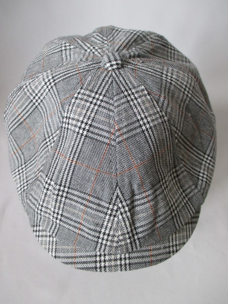 Чоловіча кепка в карту з льону, фото 1
