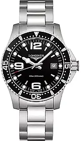 Чоловічі годинники LONGINES L3.740.4.56.6 Hydro Conquest 41 mm Black Dial Quartz