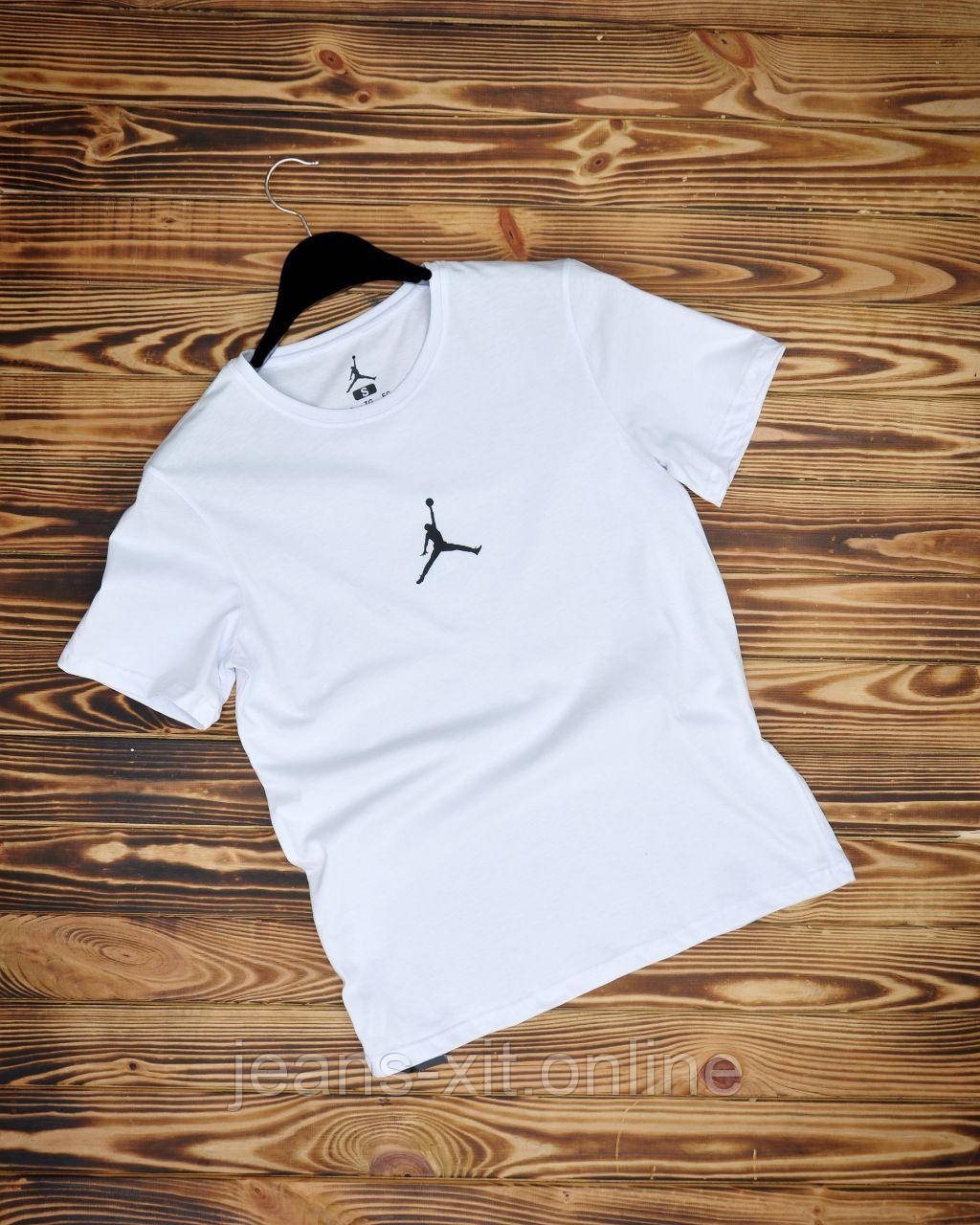 Футболка чоловіча 2XL(р) біла 1002-21 Jordan Туреччина Літо-D