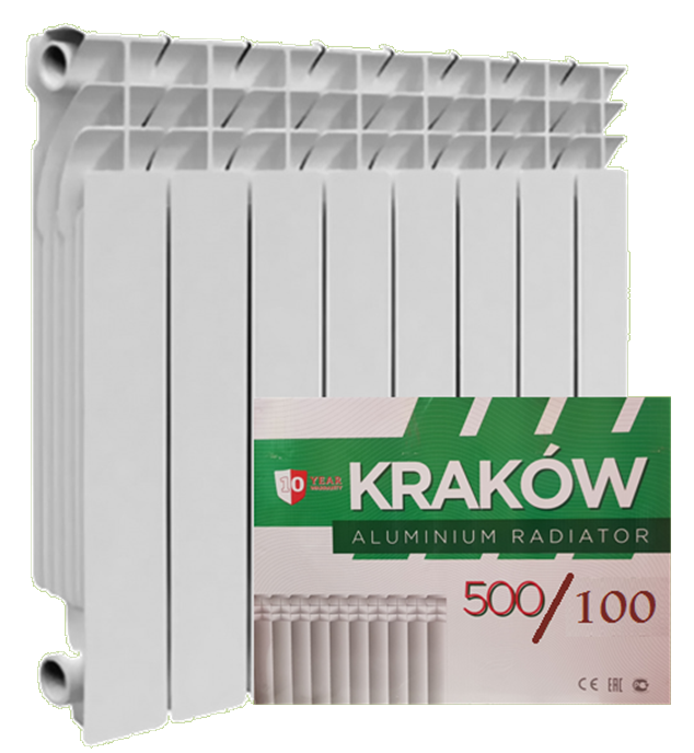 Алюмінієвий радіатор Krakow 500х100х80