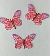 Бабочка шифон 6*4 розово-фиолетовый