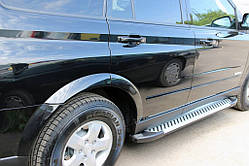 Бокові пороги Line (2 шт., алюм) для SsangYong Kyron 2005-2014 рр
