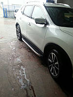Бокові пороги BlackLine (2 шт, алюміній) для Nissan X-trail T32/Rogue 2014-2021 рр