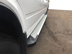 Бокові пороги Allmond Grey (2 шт., алюм) Середня база для Volkswagen LT 1995-2006 рр