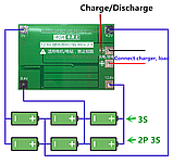 Плата балансування і захисту Li-Ion акумуляторів BMS 3S 40A, фото 3