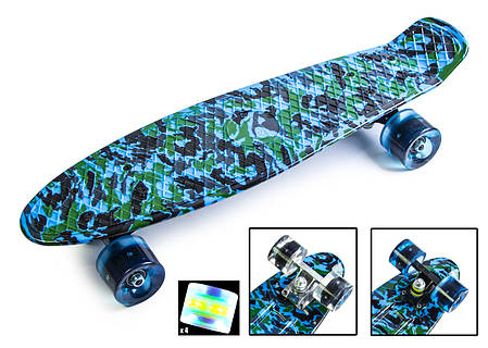 Penny Board "Military 2" Світяться колеса, фото 2