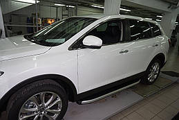 Бокові пороги Erkul для Mazda CX-9 (2007-2016) Алюміній (2 шт)