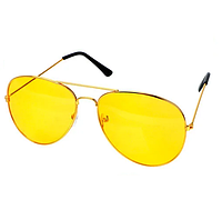 Очки с желтыми линзами для вождения водителей 62 мм желтые авиаторы