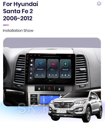 Junsun 4G Android магнітолу для hyundai Santa Fe 2 2006-2012 wifi