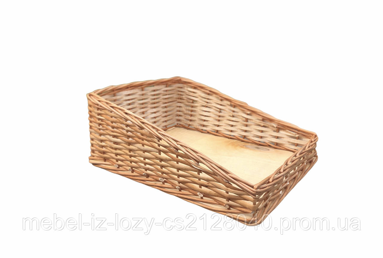 Короб плетений під нахилом 50*30 см висота 15*5 см