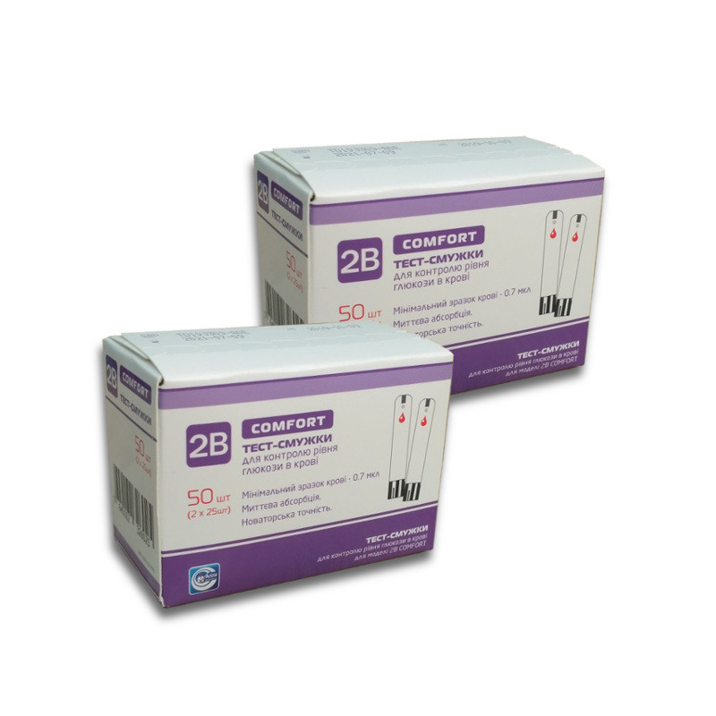 Тест смужки Comfort 2B №50 - 2 уп. (100 шт.)