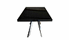 Раскладной обеденный стол  Кемел черный 140/180*85*76,  МДФ+стекло, фото 2