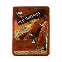 Тканевая маска для лица восстанавливающая May Island Red Ginseng с корнем красного женьшеня 25 мл