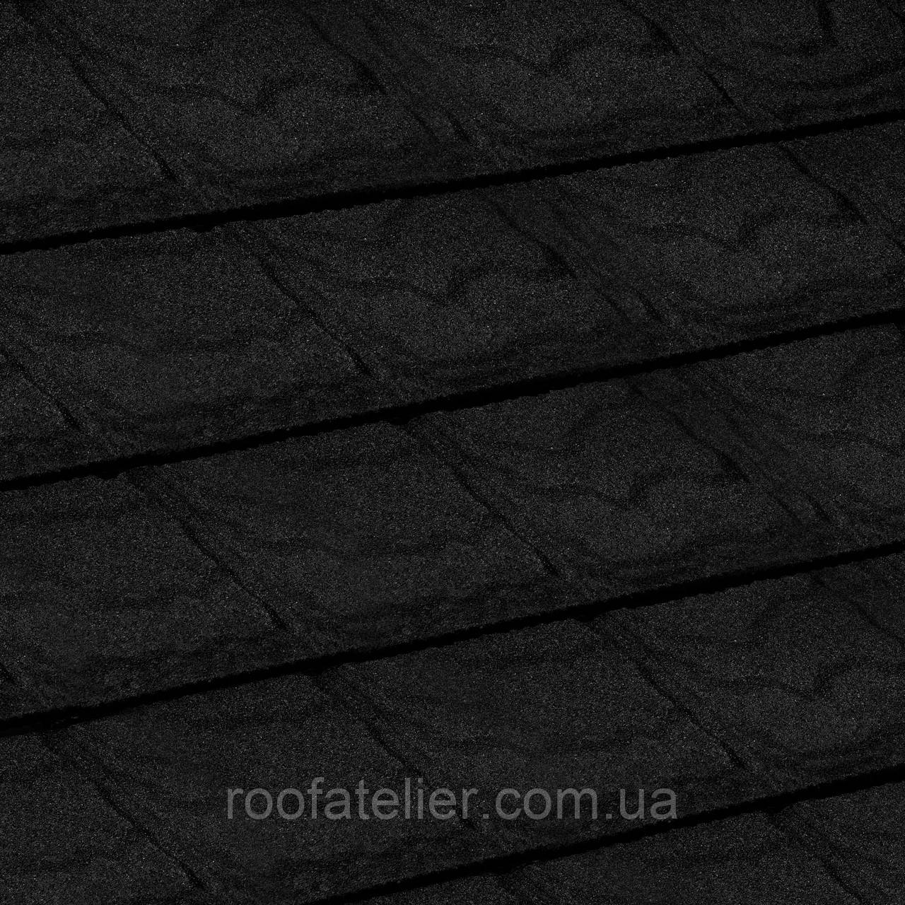 Композитна черепиця Queentile Slate black (Квінтайл Сланець чорний)