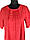 Сукня міді літня бавовна-льон червона C3033-XL, фото 3