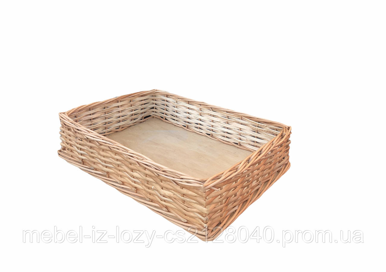 Плетений короб (лоток) з лози 35*25 з висотою 8 см