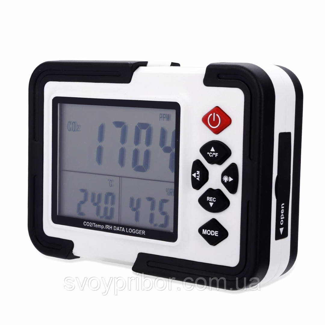 Детектор-сигналізатор CO2 термогігрометр - логгер HT-2000, фото 1