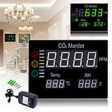 Термогігрометр-вимірювач CO2 HT-2008 (монітор, настінний), фото 2