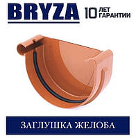 BRYZA 125/90 мм Заглушка желоба 125 мм (коричневый, белый)