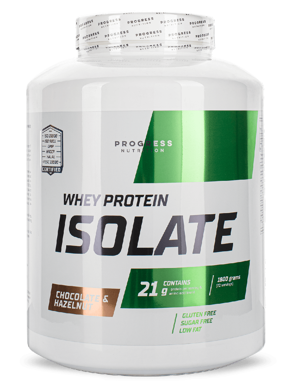 Сироватковий протеїн ізолят Progress Nutrition Whey Protein Isolate 1800 г Шоколад і фундук