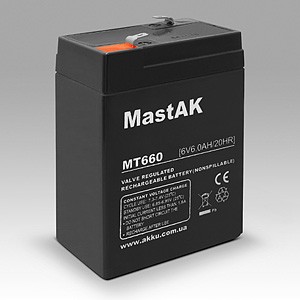 Аккумулятор MastAK MT660 ( 6v 6Ah) - фото 1 - id-p17516114
