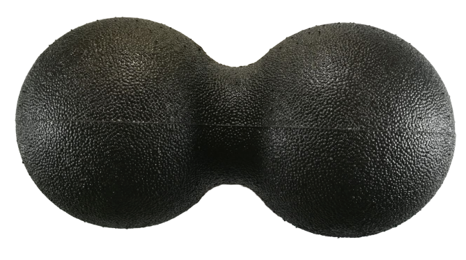 Масажний м'ячик подвійний DuoBall EPP 24х12 см  чорний - Ролик масажний для йоги