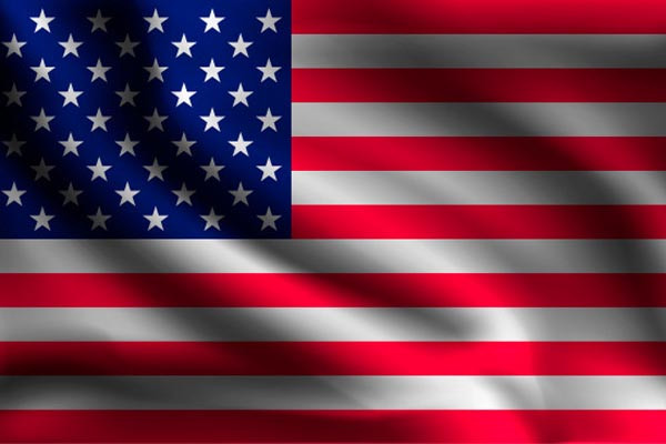 Прапор США 1200х700 мм штучний шовк / Американський національний прапор на вулицю, в приміщення