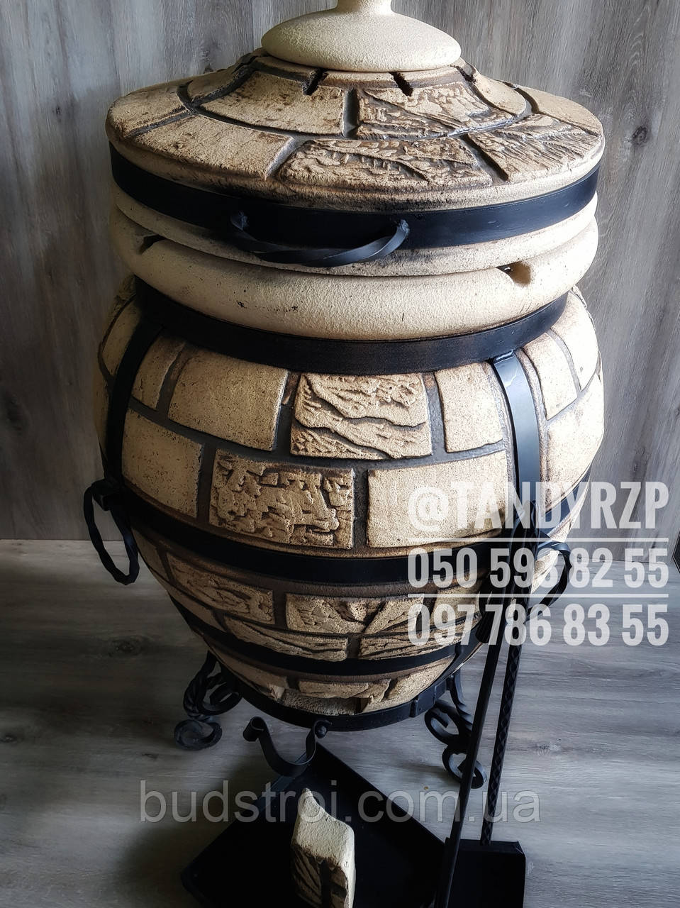 Тандыр печь дизайн "Кирпич" 100 литров - фото 3 - id-p696019985