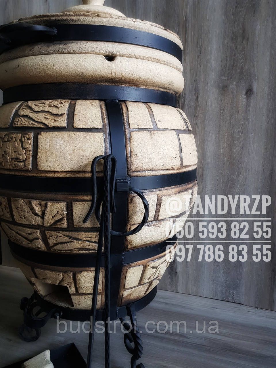 Тандыр печь дизайн "Кирпич" 100 литров - фото 4 - id-p696019985