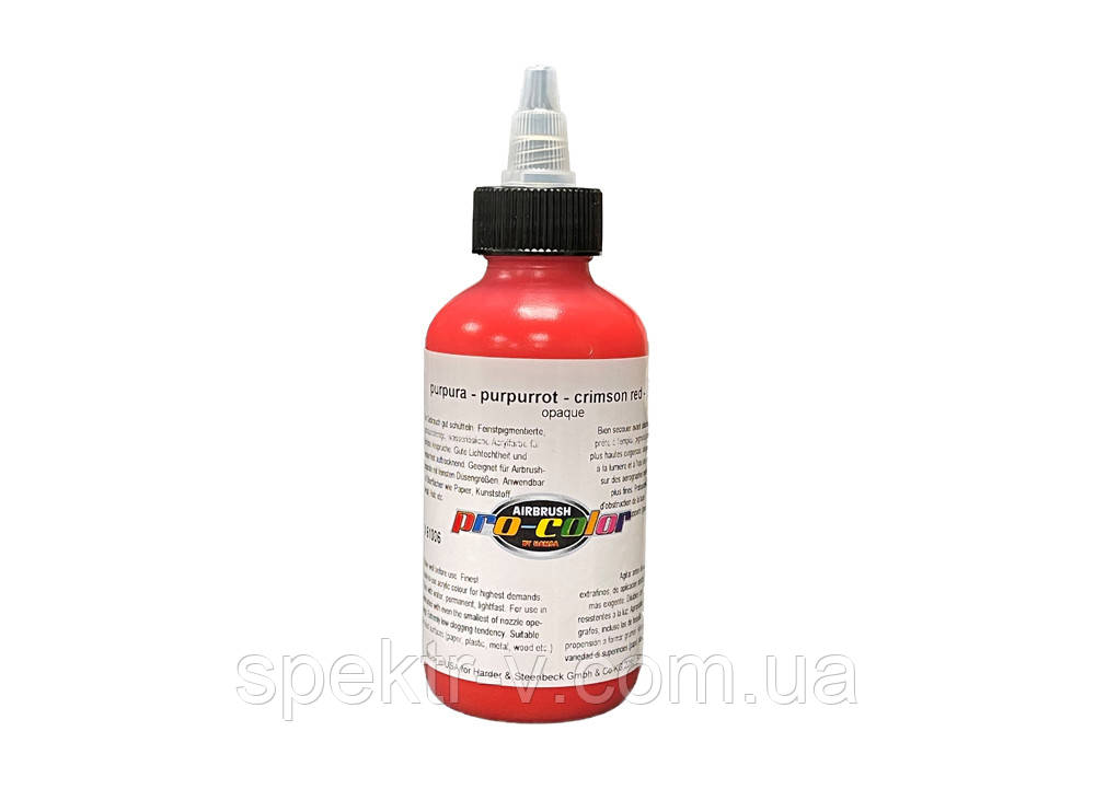 Фарби для аерографії Pro-color 61006 Opaque Crimson Red (покриватий малиновий), 125 мл