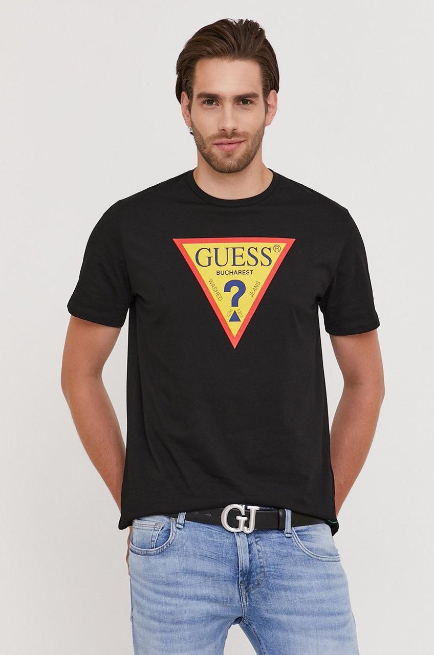 Футболка чоловіча Guess, чорна гес