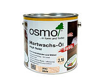 Масло с твердым воском OSMO HARDWACHS-OL FARBIG для пола и изделий из древесины 3040 - белое 2,5л