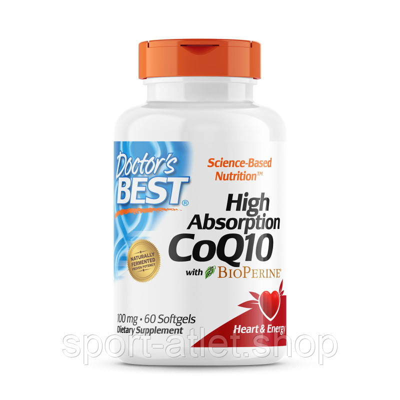 Натуральна добавка Doctor's Best CoQ10 100 mg with BioPerine, 60 капсул
