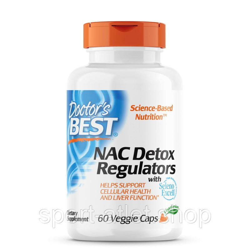 Натуральна добавка Doctor's Best NAC Detox Regulators, 60 капсул