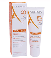 A-Derma Protect Fluide Invisible SPF50+ Солнцезащитный Крем Флюид От Солнца СПФ50+ 40мл Франция Доставка из ЕС