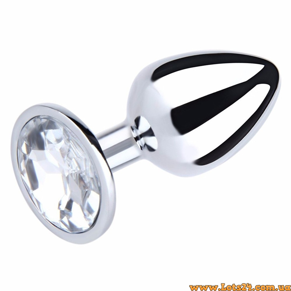 Анальна пробка сталева з каменем анальний плаг з каменем анальна втулка з кристалом метал залізна, фото 1