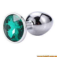 Анальна пробка сталева з каменем анальний плаг з каменем анальна втулка з кристалом метал залізна