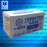 Спиртовые салфетки Dr. White, 100 шт. (30х60 мм)