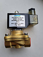 Клапан электромагнитный Ду 15 1/2" NC, AC220V (вода, воздух, масло)